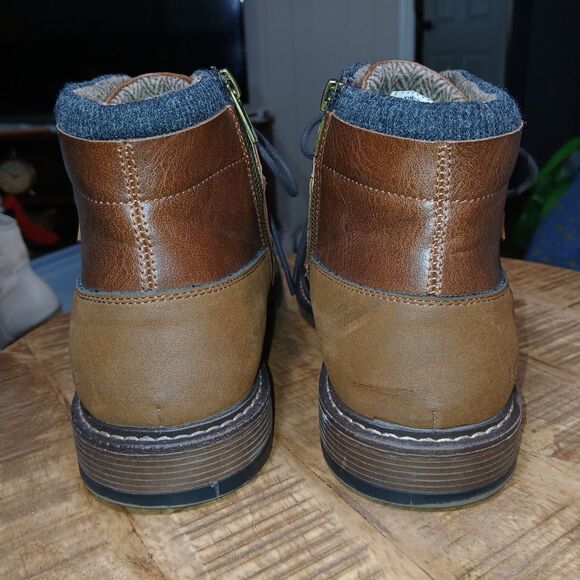 Freeman Kinley 1921 F220117 Shoe/Boots Brown Size 10.5 Tie Zip Side Ankle